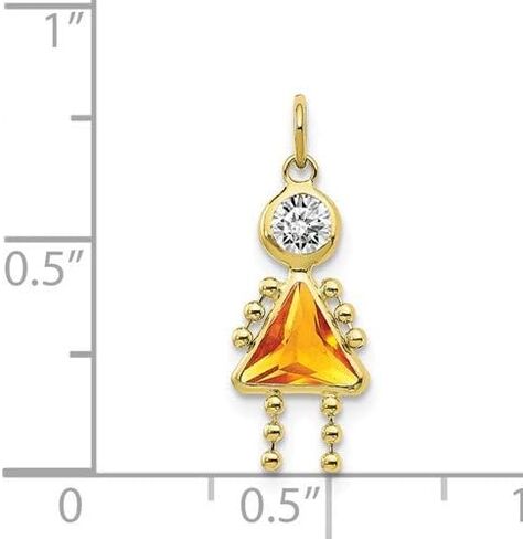 Roy Rose Jewelry 10K Yellow Gold November Birthstone Charm Pendant in Saudi Arabia