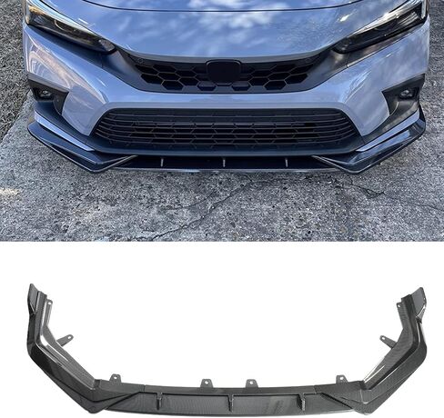 Front Bumper Lip Honda Civic 11th Gen Sedan & Hatchback 2022-2024 Gloss Black Front Lip Spoiler PP Front Bumper Lip Splitter Chin Spoiler in Saudi Arabia
