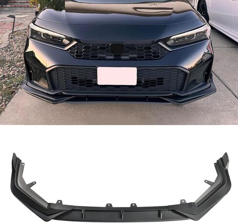 Front Bumper Lip Honda Civic 11th Gen Sedan & Hatchback 2022-2024 Gloss Black Front Lip Spoiler PP Front Bumper Lip Splitter Chin Spoiler in Kuwait