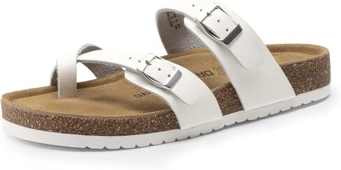 DREAM PAIRS Women's Comfortable Cork Sandals Suede Leather Insole Slides Arch Support Walking Sandals in Saudi Arabia