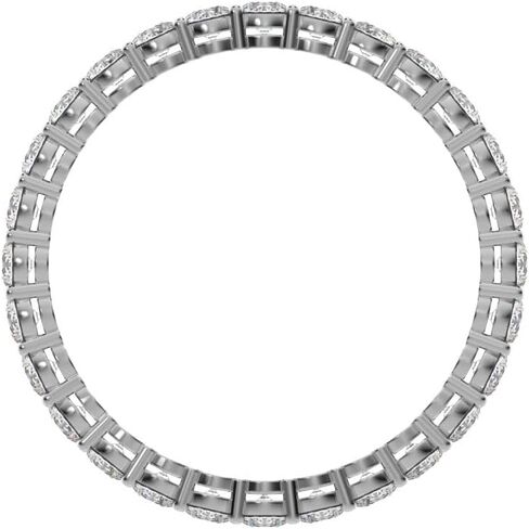 Clara Pucci 0.68 Ct Round Cut Diamond Dainty Minimalist Stackable Half Eternity Light Simple Solid 14K White Gold Everyday Womens Wedding Band Ring in Saudi Arabia