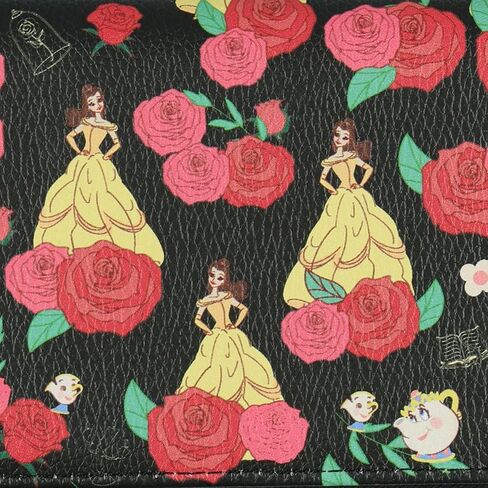 محفظة Fast Forward Disney Beauty and The Beast بتصميم Belle and Roses وحقيبة يد بسحاب كامل in Kuwait
