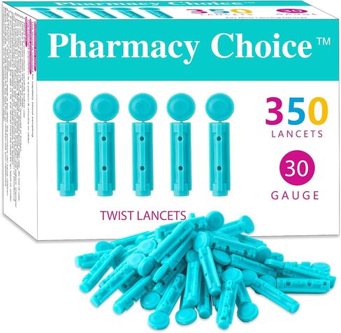 Blood Lancets,Twist Top Lancets for Lancing Devices,350 Count ，30 Gauge Diabetes Lancets for Blood Glucose Testing,Multicolored in Kuwait