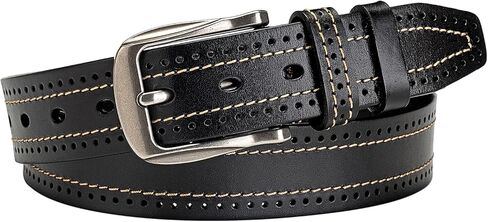 Luxury Full Grain Genuine Leather Belt Men Gift, 1.5" Wide Vintage Real Leather Western Cowboy Men's Belts in Saudi Arabia