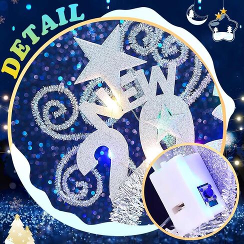 EARENT 2026 Happy New Year Silver Light Up Headband LED Star Hair Hand Flashing New Years Eve Celebration Hair Accessorie in Saudi Arabia