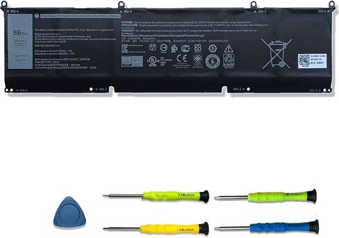 69KF2 86WH استبدال البطارية لـ Dell XPS 15 9500 9510 9520 G15 5510 5511 5515 5520 5521 Precision 5550 5560 5570 G5 G7 G16 P872 P87F in Kuwait