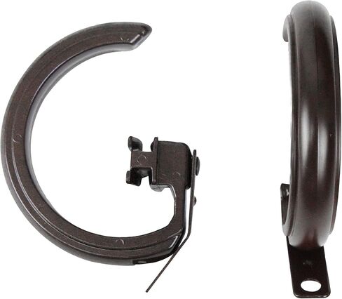 Rod Desyne Decorative Traverse Rod Rings, Satin Nickel, 10 Piece in Kuwait