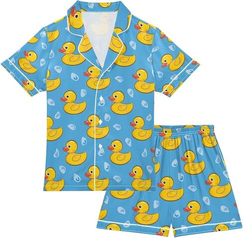 senya Daisy Green Hamster Satin Summer Pajama Sets Silk Short Sleeve Button Down Sleepwear in Saudi Arabia