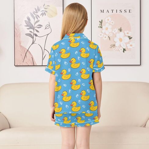 senya Daisy Green Hamster Satin Summer Pajama Sets Silk Short Sleeve Button Down Sleepwear in Saudi Arabia