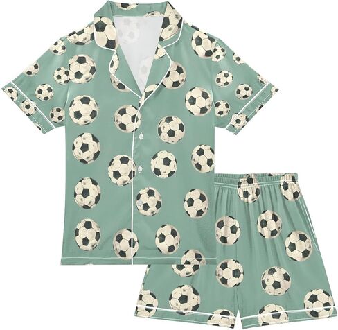 senya Daisy Green Hamster Satin Summer Pajama Sets Silk Short Sleeve Button Down Sleepwear in Saudi Arabia