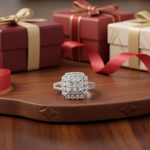 1pc Stylish Women's Ring Wedding Engagement Party Jewelry Valentine's Day Gift in Saudi Arabia