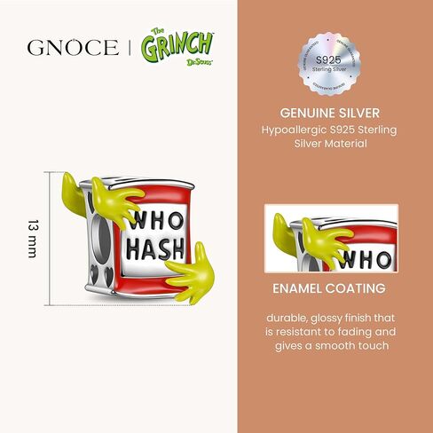 GNOCE Who Hash for Women, S925 Sterling Silver Dangle Charms for Women Wife, Valentine‘s Day, Mother’s Day Jewelry in Saudi Arabia