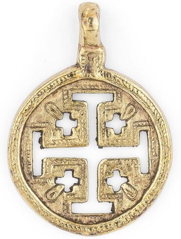The Bead Chest Jerusalem Ethiopian Copper Cross Pendant (70x50mm) in Saudi Arabia