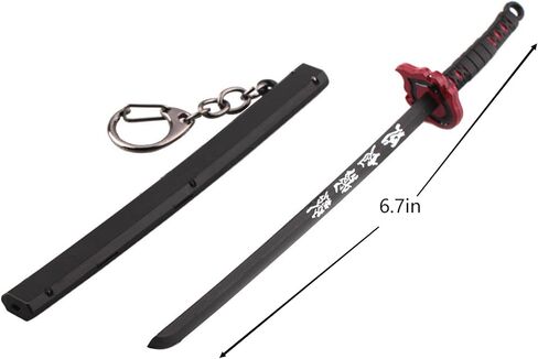 Mini Samurai Sword Keychain, 2-Piece Metal Letter Opener Set with Display Stand, Decorative Gift in Saudi Arabia