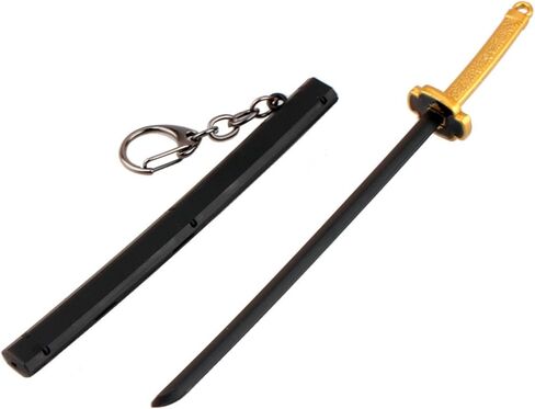 Mini Samurai Sword Keychain, 2-Piece Metal Letter Opener Set with Display Stand, Decorative Gift in Saudi Arabia