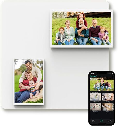 PINTURA Digital Picture Frame,13.3" WiFi Photo Frame 1080p 1920 * 1080 Screen Blue,64G/8G Cloud,Wall Mountable/Desk,Share Photos/Videos Instantly via Pintura App,Great Gift for Loved Ones in Saudi Arabia