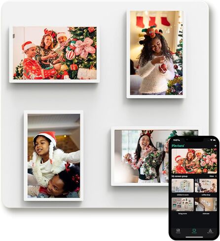 PINTURA Digital Picture Frame,13.3" WiFi Photo Frame 1080p 1920 * 1080 Screen Blue,64G/8G Cloud,Wall Mountable/Desk,Share Photos/Videos Instantly via Pintura App,Great Gift for Loved Ones in Saudi Arabia
