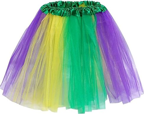 Mardi Gras Rainbow Tutu Skirt Tulle Dance Skirts Adult Tutus Outfit Carnival Accessories Parade Party in Saudi Arabia