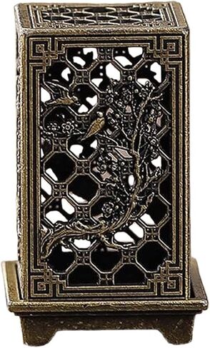 Mini Copper Incense Burner – Elegant Square Incense Holder with Auspicious Patterns for Home Decor and Meditation in Saudi Arabia
