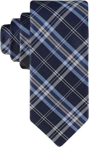 Tommy Hilfiger Mens Regular fit Tie Necktie One Size Blue Multi Plaid in Saudi Arabia