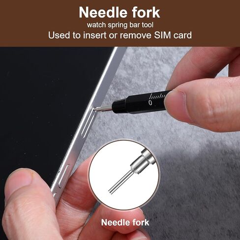 Watch Spring Bar Tool Kit - Double Ended Watch Band Pins Remover, Repair Tool with Aluminum Alloy Handle & Cleaning Cloth for Easy Strap Replacement in Saudi Arabia