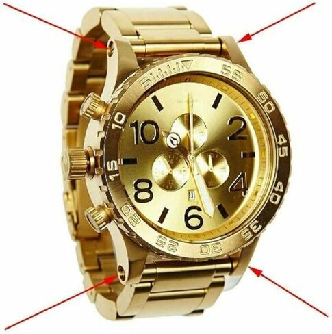 أنبوب لولبي من Ewatchparts متوافق مع مجموعة حزام الساعة Nixon 51-30 من الفولاذ المقاوم للصدأ باللون الذهبي in Kuwait