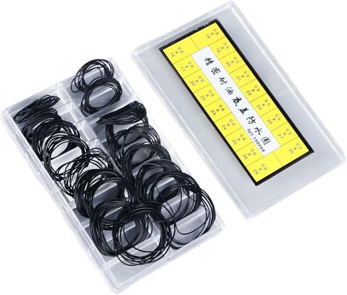 Watch Gasket O Ring Set, 180 Piece Rubber Sealing Rings Kit Watch Case Gasket Seals for Watch Repair and Maintenance Gasket Replacement, Sizes 0.5mm 0.6mm in Saudi Arabia
