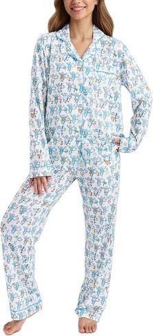 Women Y2k Monkey Pajamas Set Button Down Sleepwear Loungewear Pjs for Jammies Party Christmas Thanksgiving Gift in Saudi Arabia