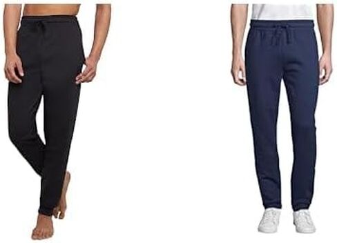 بنطلون رياضي Hanes Jogger، حزمة متعددة الألوان، X-Large أسود وX-Large Navy in Kuwait