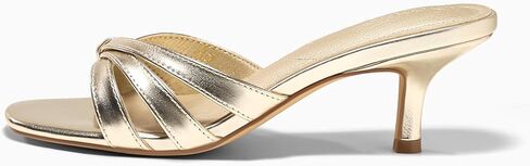 Coutgo Womens Strappy Kitten Heels Sandals Square Open Toe Flip Flops Slip On Slides Summer Dress Shoes in Saudi Arabia
