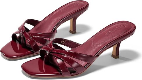Coutgo Womens Strappy Kitten Heels Sandals Square Open Toe Flip Flops Slip On Slides Summer Dress Shoes in Saudi Arabia