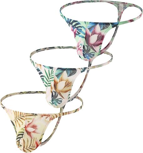 Men Thong T-back Sexy Underwear Lingerie Bikini Underpants Big Pouch Panties in Saudi Arabia