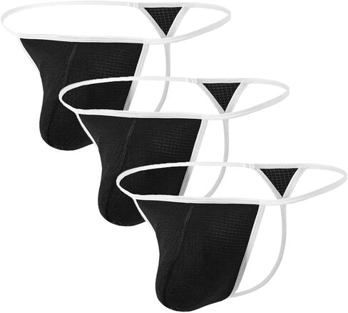 JINSHI Men's Soft T-Back Thongs Stretch Low Rise G-String Tagless Sexy Underwear M L XL XXL 3XL in Saudi Arabia