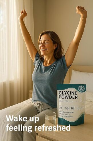 Glycine Powder - Glycine Supplements, Glycine 3000mg - Glycine Amino Acid Supplement, Pure & Gluten Free - Great Sugar Substitute 3000mg per Serving, 500g (1.1 lbs) (Pack of 1) in Saudi Arabia