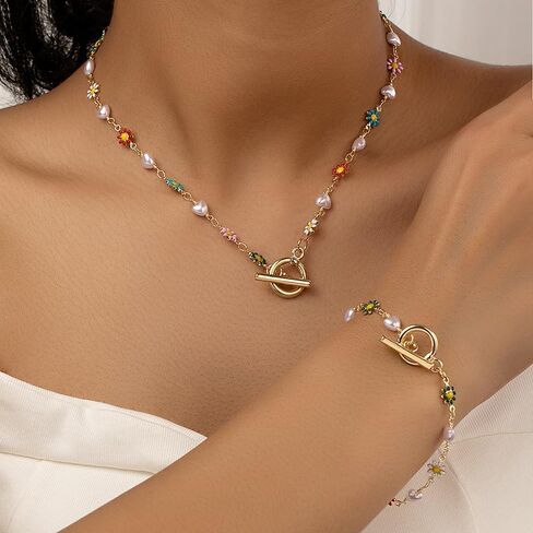 Modern Gold Necklace for Women Small Large Pearl Design Jewelry Ideal Present for Her in Saudi Arabia