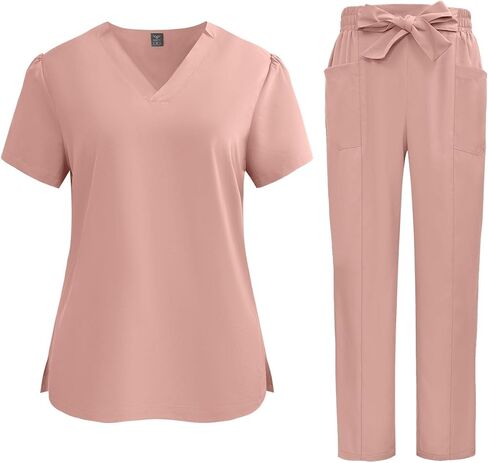 niaahinn Scrubs for Women Stretch V-Neck Medical Scrub Tops Quick-drying, Wrinkle-resistant in Saudi Arabia