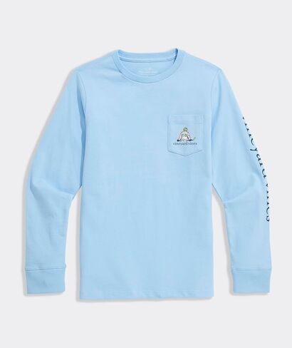 Vineyard Vines Boys Boys' Hockey Pond Long-Sleeve Pocket Tee in Saudi Arabia