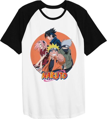 تي شيرت Bioworld Naruto Sakura and Characters مكون من 4 قطع شبابية برقبة دائرية وأكمام قصيرة in Kuwait