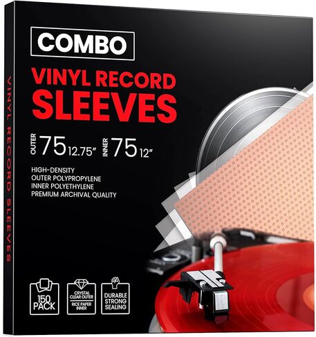 75 Pack Vinyl Inner Sleeves – 12-inch Vinyl Record Sleeves – 1.18mil Thick Rice Paper Vinyl Record Storage Inner Sleeves for Vinyl Records – Anti-Static Vinyl Record Sleeves Inner, Moisture Protection in Saudi Arabia