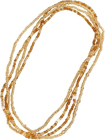 Bead Waist Chain Jewelry Set for Women Handmade Belly Waist Chain Lightweight Decorative for Beach Dance Coffee Color Scheme in Saudi Arabia