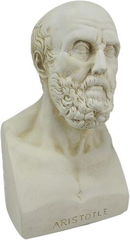 Aristotle and Homer Bust Antique White Plaster Bookends: Timeless Grecian Philosophy Sculptures, 8 Inches High, Decorative Pillars of Wisdom for Your Bookshelves in Saudi Arabia