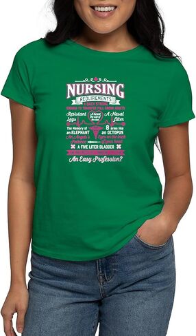 CafePress Nursing Requirements T Shirt T Shirt Womens Classic Crew-Neck Soft Graphic T-Shirt in Saudi Arabia