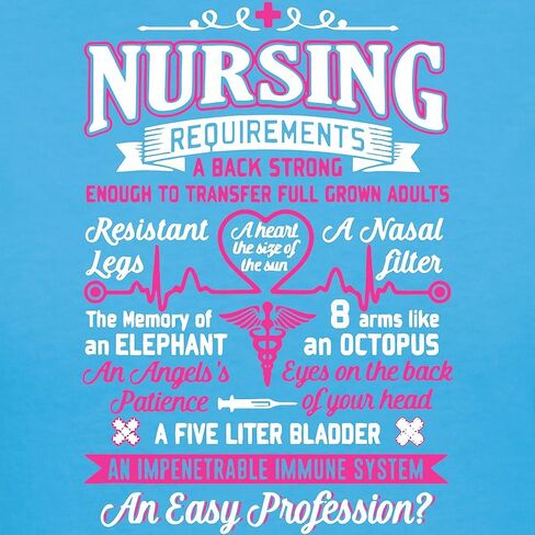 CafePress Nursing Requirements T Shirt T Shirt Womens Classic Crew-Neck Soft Graphic T-Shirt in Saudi Arabia