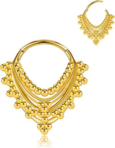 DOEARKO 16G Septum Ring 8mm Fashion Nose Rings Cartilage Hoop Segment Septum Clickers 316L Stainless Steel Piercing Body Jewelry in Saudi Arabia