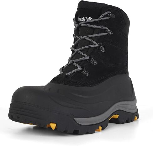 Men's Snow Boots Winter Boots For Men 8 Inch Waterproof Insulated Winter Work Boots For Men Snow Hiking Boots in Saudi Arabia