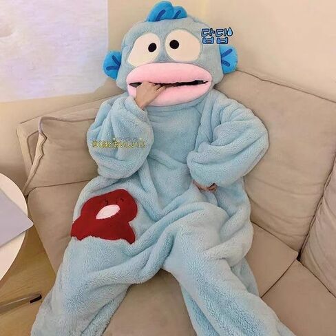 Cute One Piece Pajamas for Women Teens Kawaii Fleece Loungewear Soft Sleepwear Jumpsuit Pajamas Gifts in Saudi Arabia