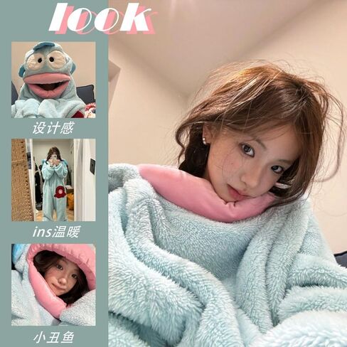 Cute One Piece Pajamas for Women Teens Kawaii Fleece Loungewear Soft Sleepwear Jumpsuit Pajamas Gifts in Saudi Arabia