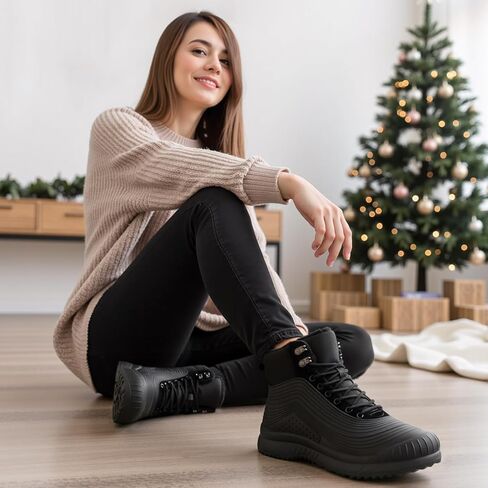 Snow Boots for Women Waterproof Shoes Ankle Fur Lined Booties Warm Insulated Winter Lightweight Shoes in Saudi Arabia