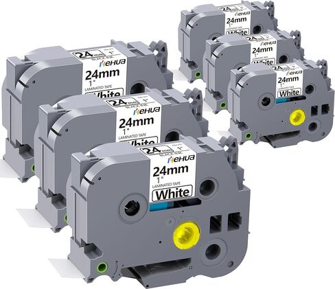 Hehua Label Maker Tape 12mm 0.47 أبيض متوافق مع Brother P Touch Label Tape 1/2 "، Tze TZ Tape 12mm 0.47 أبيض مغلق متوافق مع الأخ Ptouch PTD210 D220 D400 D410 D600 PTH110 ، 3 حزمة in Saudi Arabia