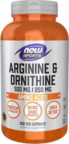 الآن التغذية الرياضية ، أرجينين و Ornithine 500/250 ملغ ، الأحماض الأمينية ، 100 كبسولات الخضار in Saudi Arabia